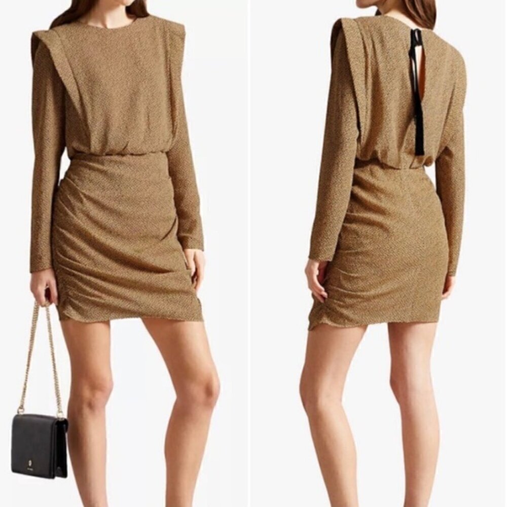 NWT Ted Baker Quinci Leopard Long Sleeve Dress Size 2